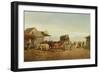 California Stagecoach Halt, 1875 (Oil on Canvas)-William Hahn-Framed Giclee Print