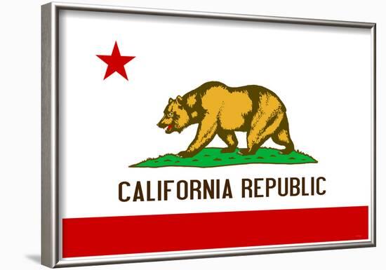 California State Flag Poster Print-null-Framed Poster