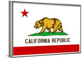 California State Flag Poster Print-null-Framed Poster