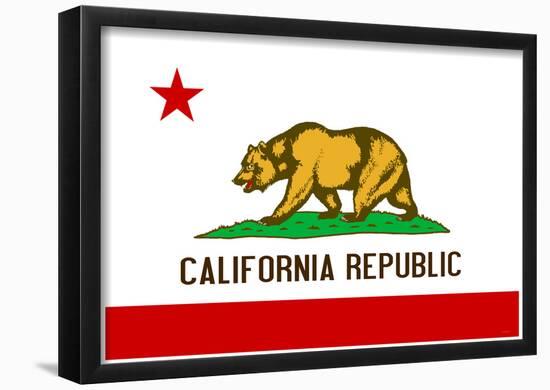 California State Flag Poster Print-null-Framed Poster