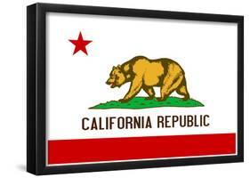 California State Flag Poster Print-null-Framed Poster