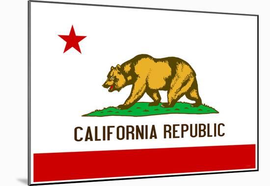 California State Flag Poster Print-null-Mounted Poster