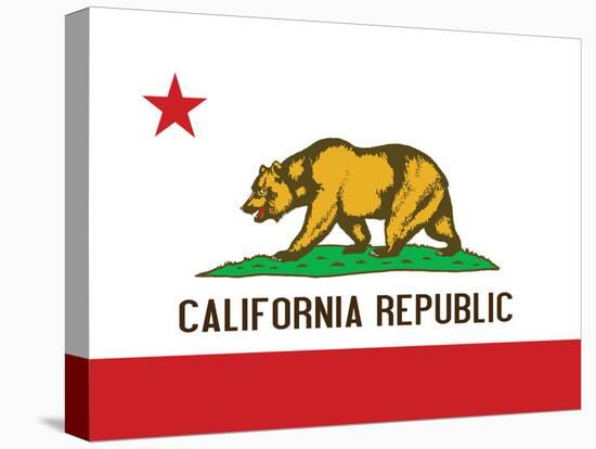 California State Flag Poster Print-null-Stretched Canvas