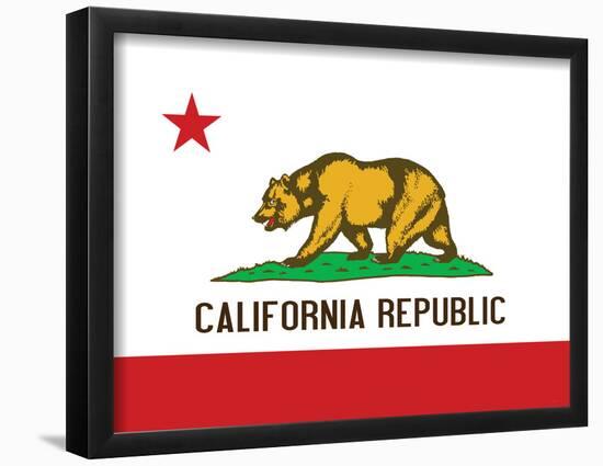 California State Flag Poster Print-null-Framed Poster