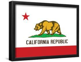 California State Flag Poster Print-null-Framed Poster