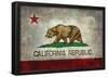 California State Flag With Distressed Treatment-null-Framed Poster
