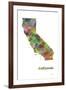California State Map 1-Marlene Watson-Framed Giclee Print