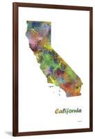 California State Map 1-Marlene Watson-Framed Giclee Print