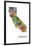 California State Map 1-Marlene Watson-Framed Giclee Print