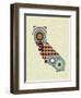 California State Map-Lanre Adefioye-Framed Giclee Print