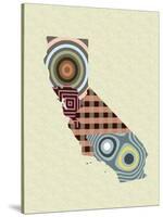 California State Map-Lanre Adefioye-Stretched Canvas