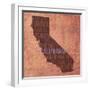 California State Words-David Bowman-Framed Giclee Print