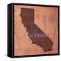 California State Words-David Bowman-Framed Stretched Canvas