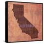 California State Words-David Bowman-Framed Stretched Canvas