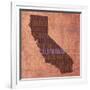 California State Words-David Bowman-Framed Giclee Print