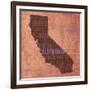 California State Words-David Bowman-Framed Giclee Print