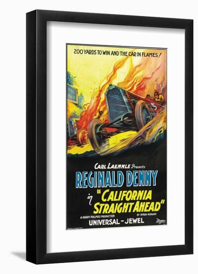 California Straight Ahead - 1925-null-Framed Art Print