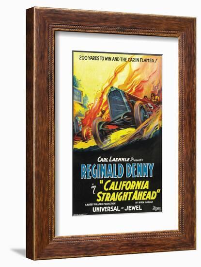 California Straight Ahead - 1925-null-Framed Art Print