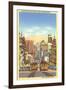 California Street, Cable Cars, San Francisco, California-null-Framed Art Print