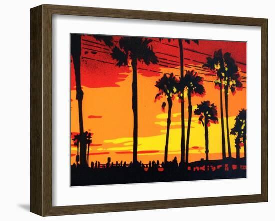 California Sunrise-Abstract Graffiti-Framed Giclee Print