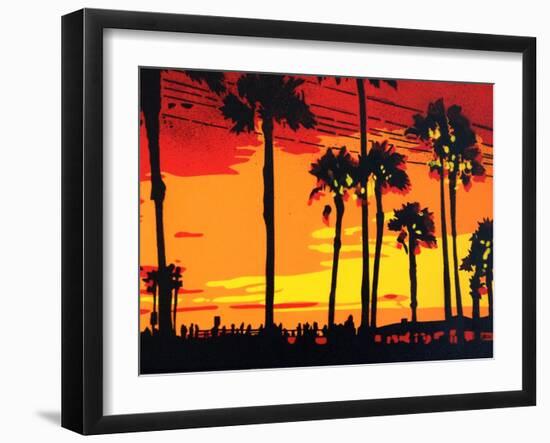 California Sunrise-Abstract Graffiti-Framed Giclee Print