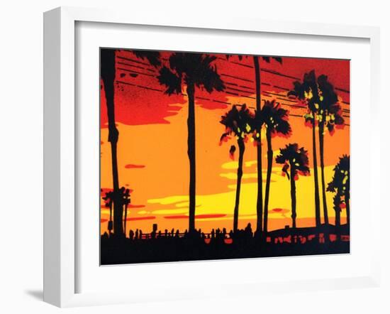 California Sunrise-Abstract Graffiti-Framed Giclee Print