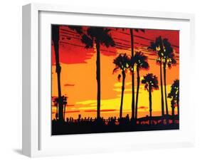 California Sunrise-Abstract Graffiti-Framed Giclee Print