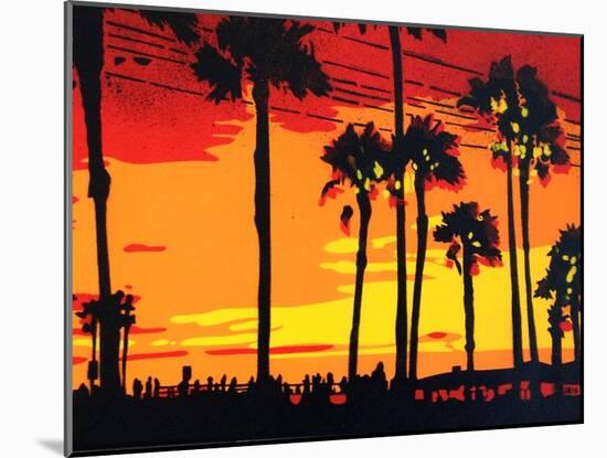 California Sunrise-Abstract Graffiti-Mounted Giclee Print