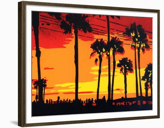 California Sunrise-Abstract Graffiti-Framed Premium Giclee Print