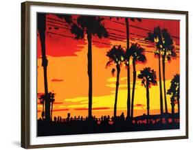 California Sunrise-Abstract Graffiti-Framed Premium Giclee Print