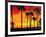 California Sunrise-Abstract Graffiti-Framed Premium Giclee Print