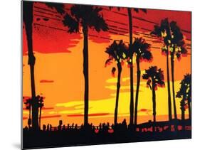 California Sunrise-Abstract Graffiti-Mounted Premium Giclee Print