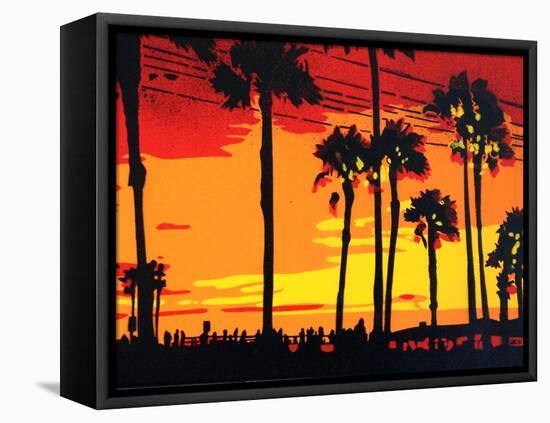 California Sunrise-Abstract Graffiti-Framed Stretched Canvas