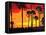 California Sunrise-Abstract Graffiti-Framed Stretched Canvas