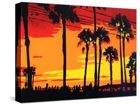 California Sunrise-Abstract Graffiti-Stretched Canvas