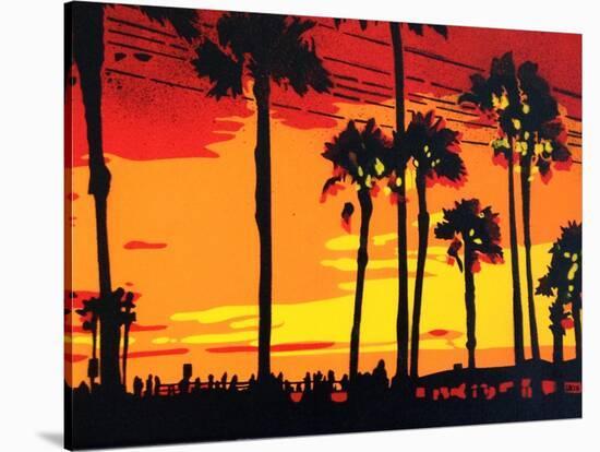 California Sunrise-Abstract Graffiti-Stretched Canvas