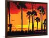 California Sunrise-Abstract Graffiti-Framed Giclee Print