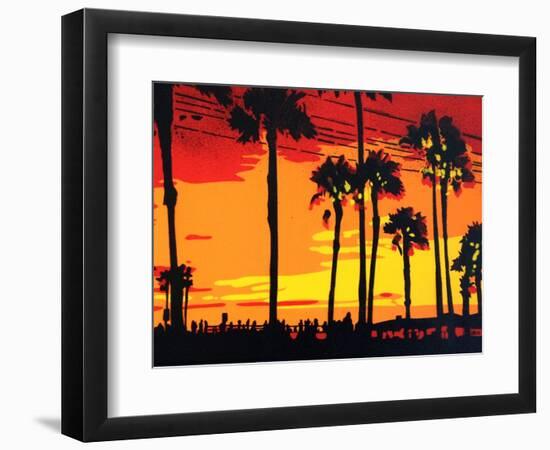 California Sunrise-Abstract Graffiti-Framed Premium Giclee Print