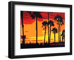 California Sunrise-Abstract Graffiti-Framed Premium Giclee Print