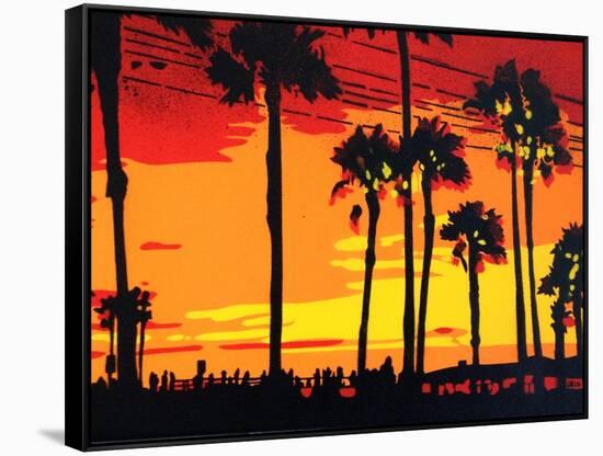 California Sunrise-Abstract Graffiti-Framed Stretched Canvas