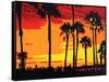 California Sunrise-Abstract Graffiti-Framed Stretched Canvas