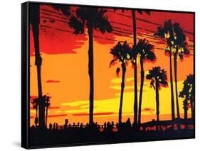 California Sunrise-Abstract Graffiti-Framed Stretched Canvas