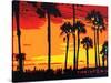 California Sunrise-Abstract Graffiti-Stretched Canvas