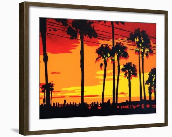 California Sunrise-Abstract Graffiti-Framed Giclee Print