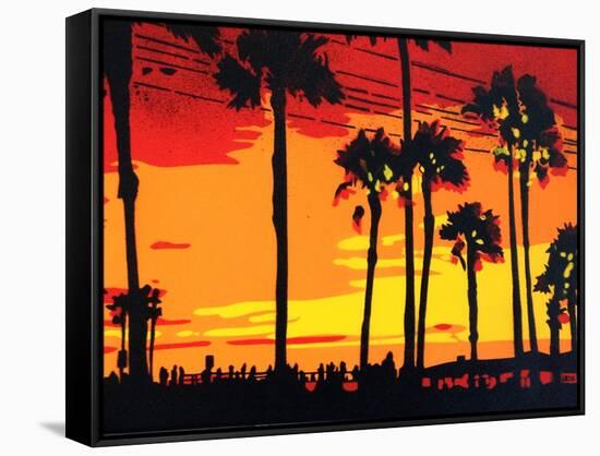 California Sunrise-Abstract Graffiti-Framed Stretched Canvas