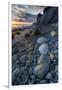 California. Sunset on the Emerging Rocks at Bowling Ball Beach, Schooner Gulch State Beach-Judith Zimmerman-Framed Premium Photographic Print