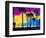 California Sunset-Abstract Graffiti-Framed Premium Giclee Print