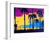 California Sunset-Abstract Graffiti-Framed Premium Giclee Print