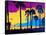 California Sunset-Abstract Graffiti-Framed Stretched Canvas