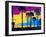 California Sunset-Abstract Graffiti-Framed Giclee Print